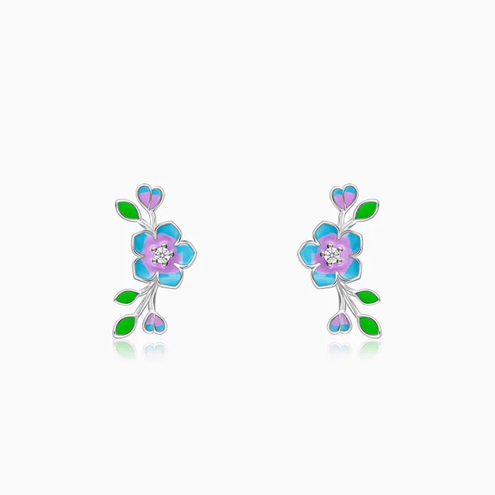 Silver Nectar Love Earrings