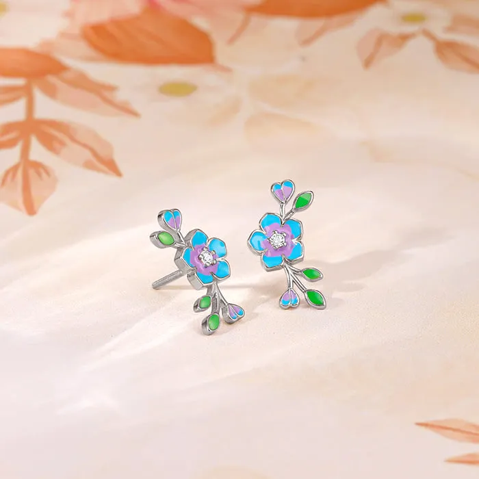 Silver Nectar Love Earrings