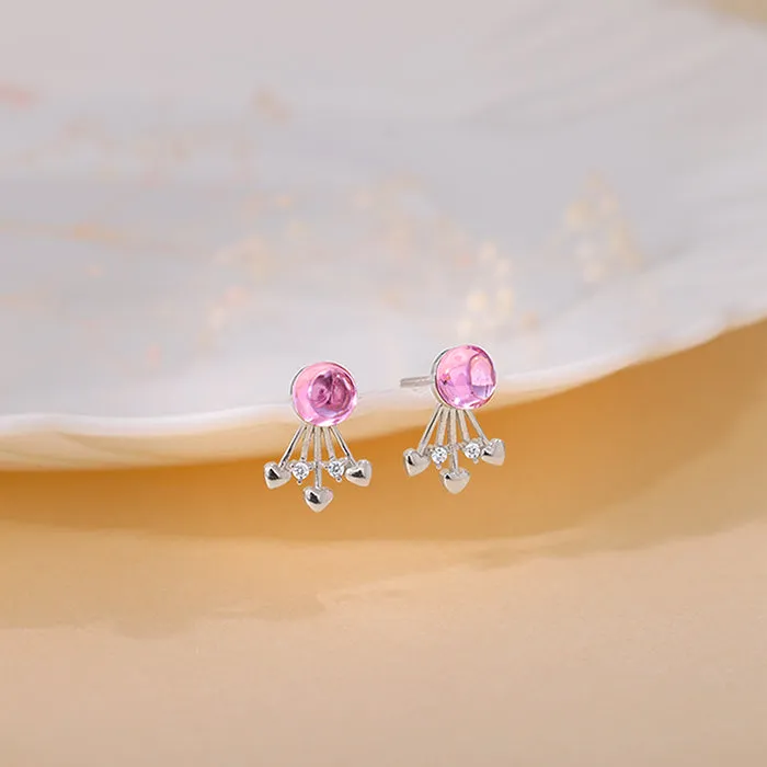Silver Passion Heart Earrings