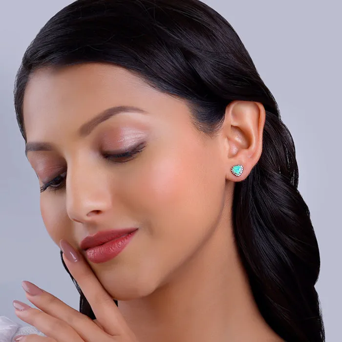 Silver Perfect Heart Studs