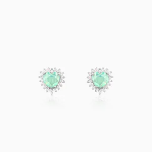 Silver Perfect Heart Studs
