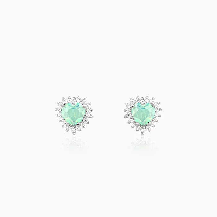Silver Perfect Heart Studs