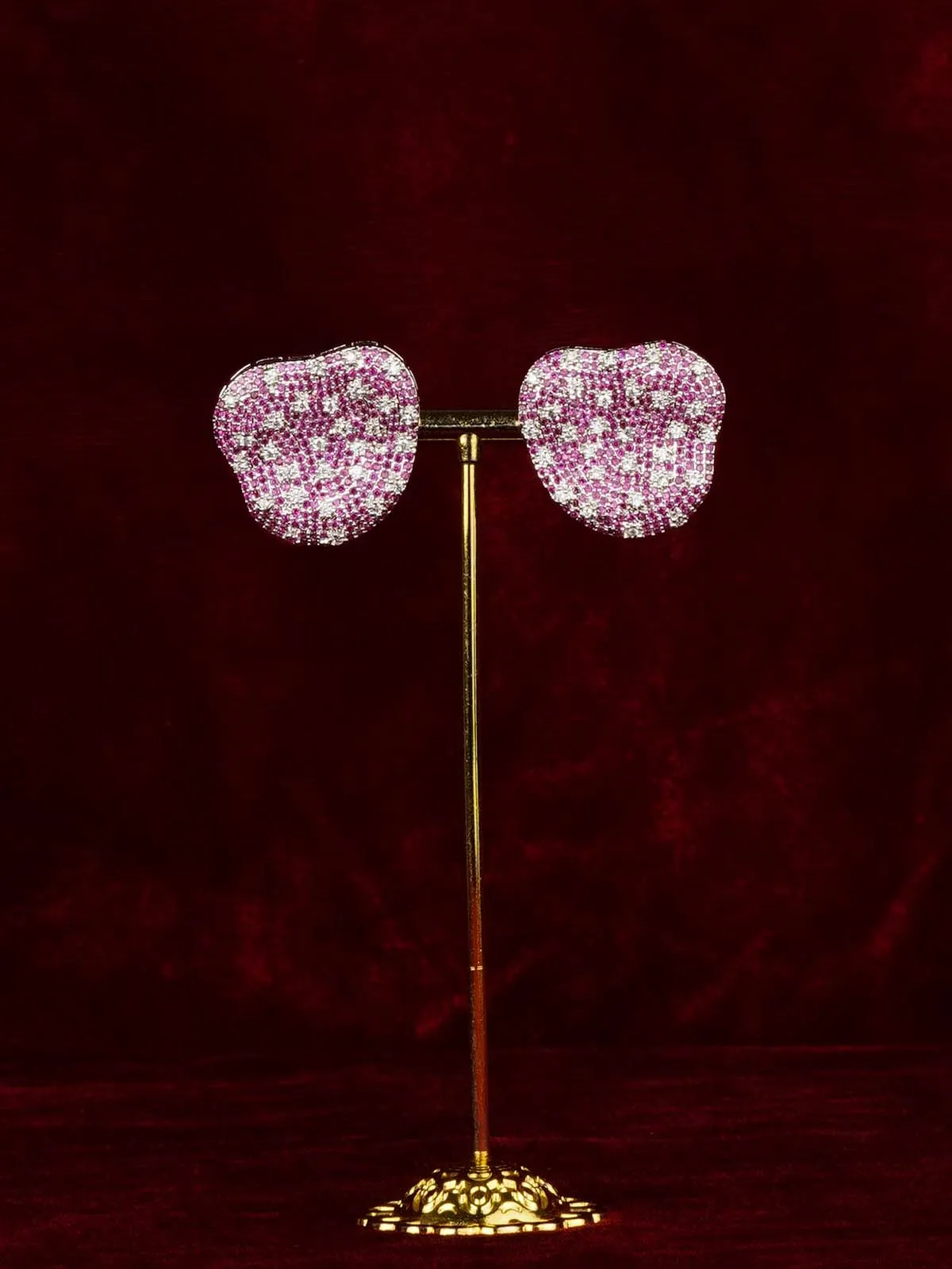 Silver Plated Faux Diamond Earrings - CZEAR615