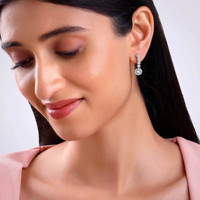 Silver Prima Donna Dangler Earrings