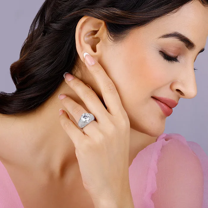 Silver Radiant Reflections Ring