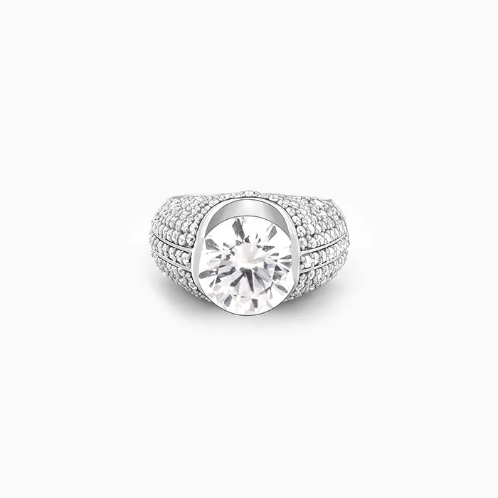 Silver Radiant Reflections Ring