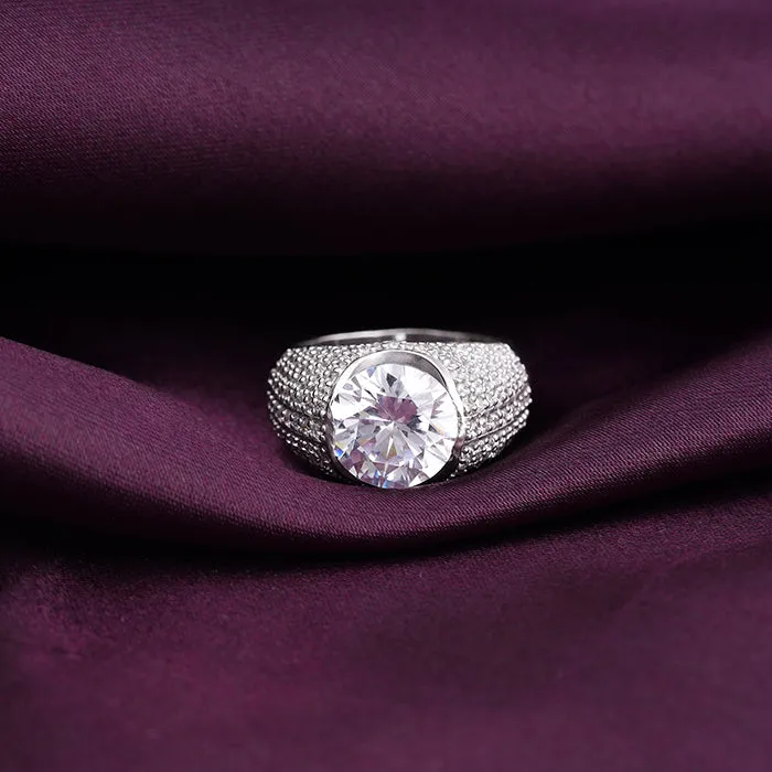 Silver Radiant Reflections Ring
