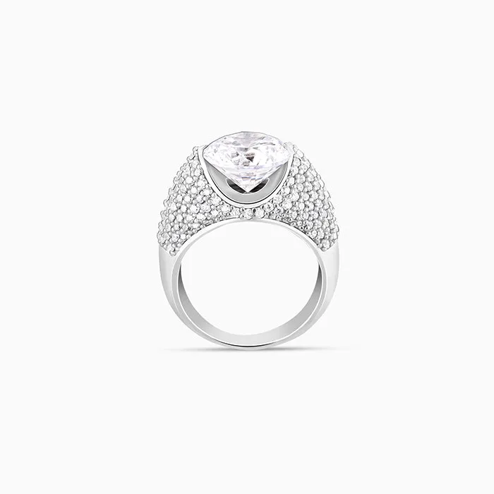 Silver Radiant Reflections Ring