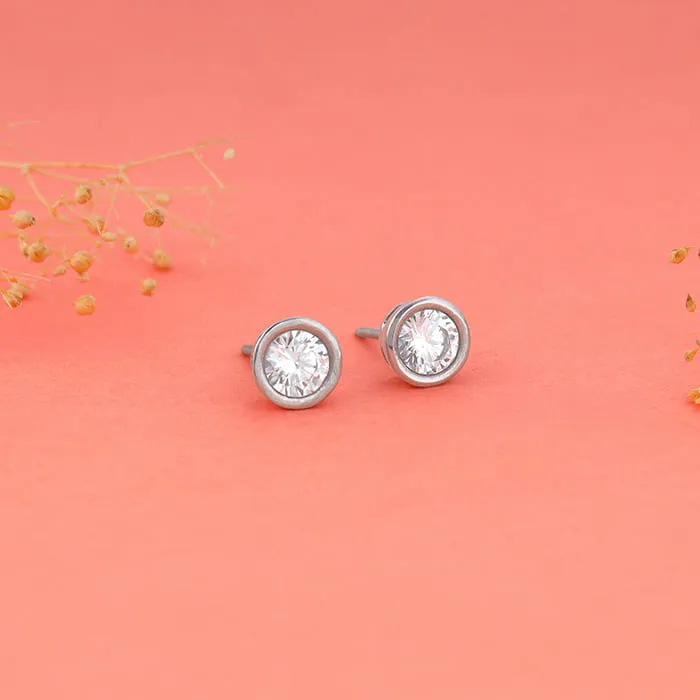 Silver Shine Zircon Earrings