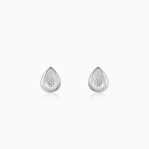 Silver Small Tear Drop Earrings