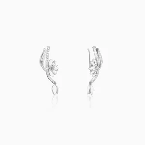 Silver Snowy Safed Musli Earrings