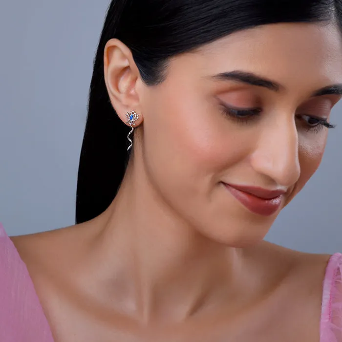 Silver Stellar Glow Earrings