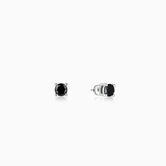 Silver Storm Edge Earring For Men
