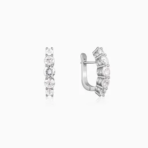 Silver Stunner Shine Hoop Earrings