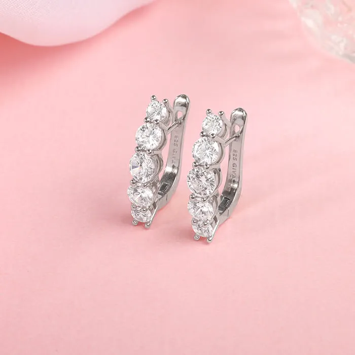 Silver Stunner Shine Hoop Earrings
