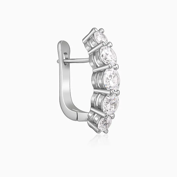 Silver Stunner Shine Hoop Earrings