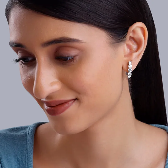 Silver Stunner Shine Hoop Earrings
