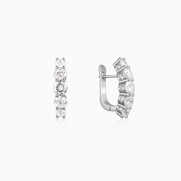 Silver Stunner Shine Hoop Earrings