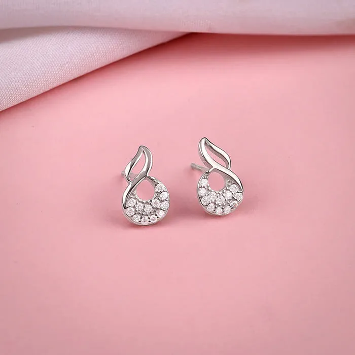 Silver Swirlshine Earrings