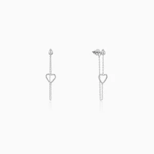 Silver Trendy Love Earrings