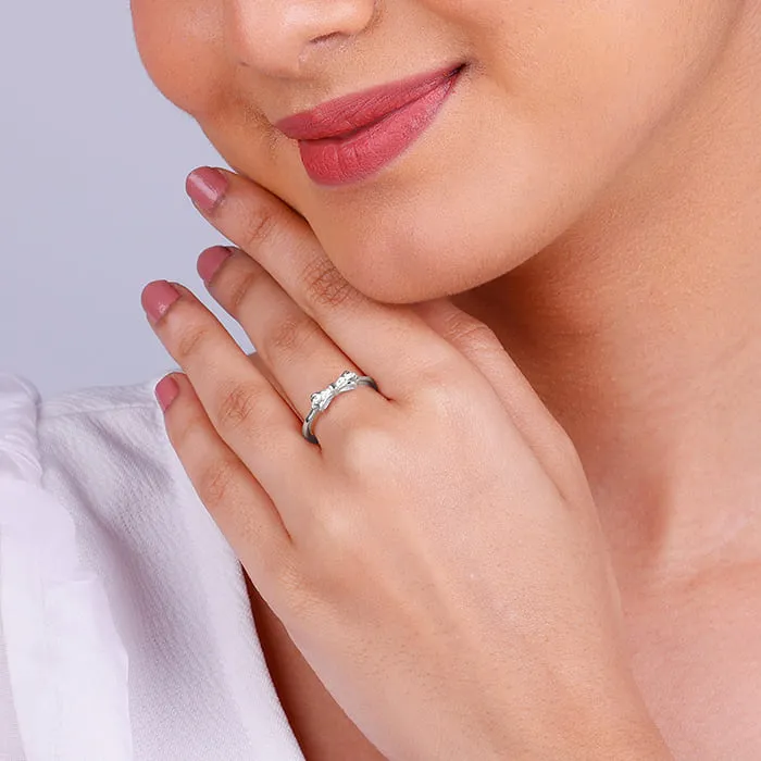 Silver Triple Bow Ring