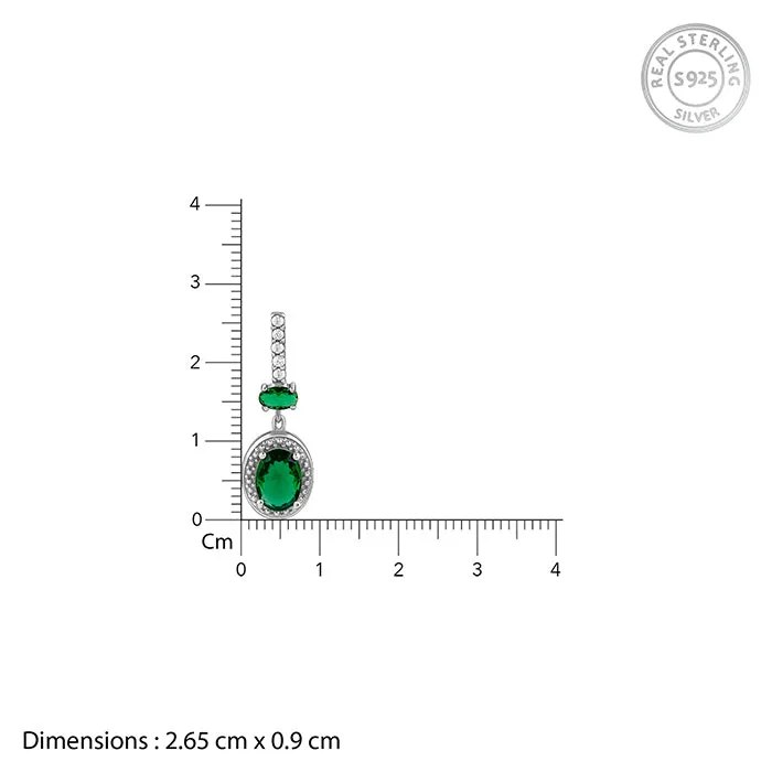Silver Verdant Whisper Drop Earrings