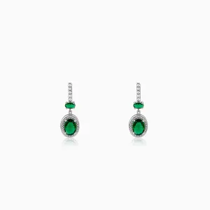 Silver Verdant Whisper Drop Earrings