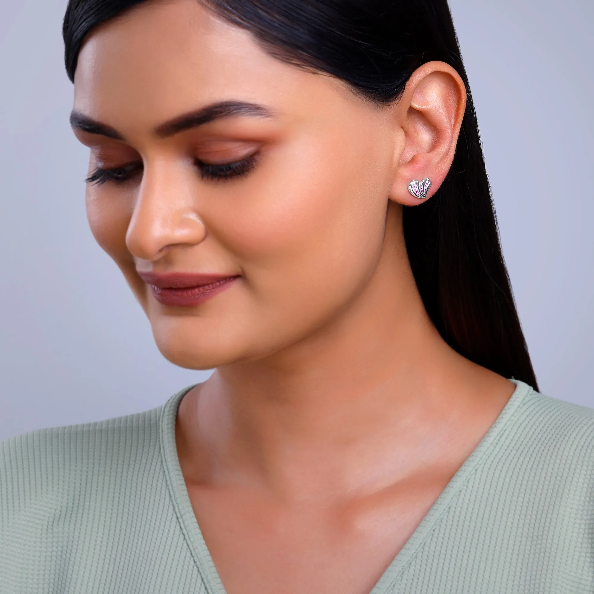 Silver Waveshell Studs