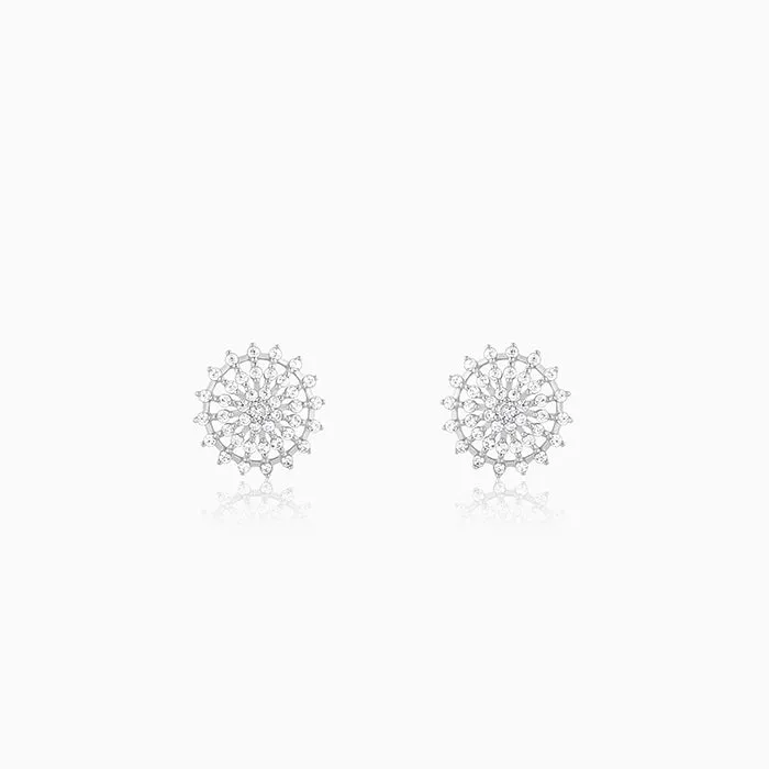 Silver Wheel of Life Earrings