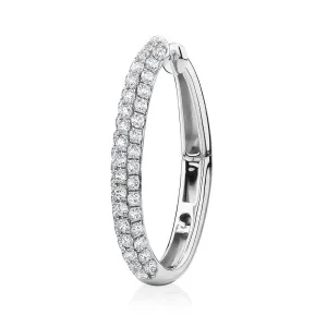 Single earring cuff with 0.49 carats* of diamond simulants in 10 carat white gold and sterling silver