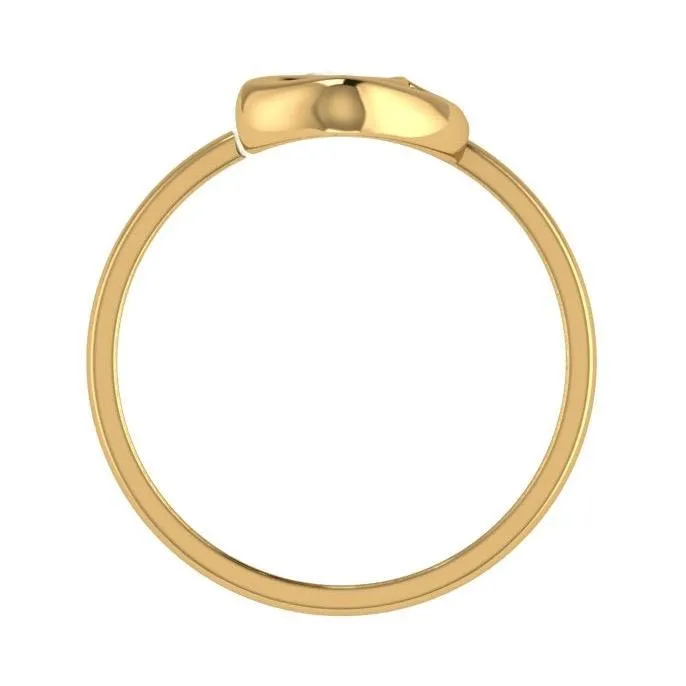 Small Fun Teenager Diamond Ring 14K Yellow  Gold