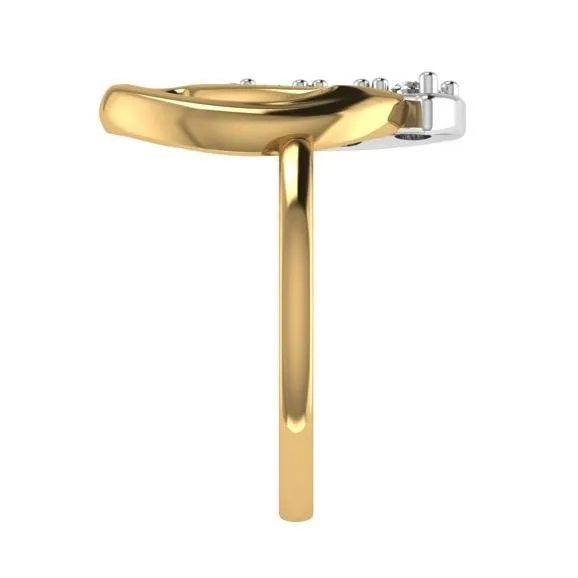 Small Fun Teenager Diamond Ring 14K Yellow  Gold