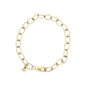 Small Oval Link Bracelet with Lilac Charm