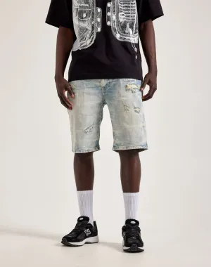 Smoke Rise Clean Hem Shorts Polyester - used fashion Printed fashion