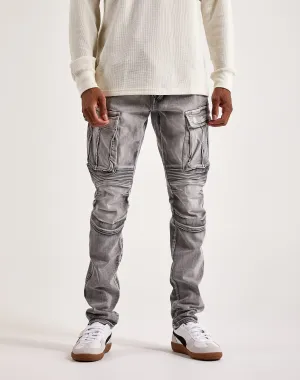 Smoke Rise Denim Moto Cargo Pants Nylon - included fashion Evening wear
