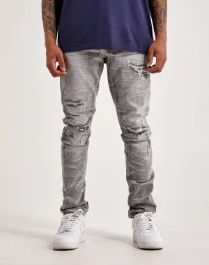 Smoke Rise Lightning Basic Slim Tapered Jeans Printed fashion Apparel finds