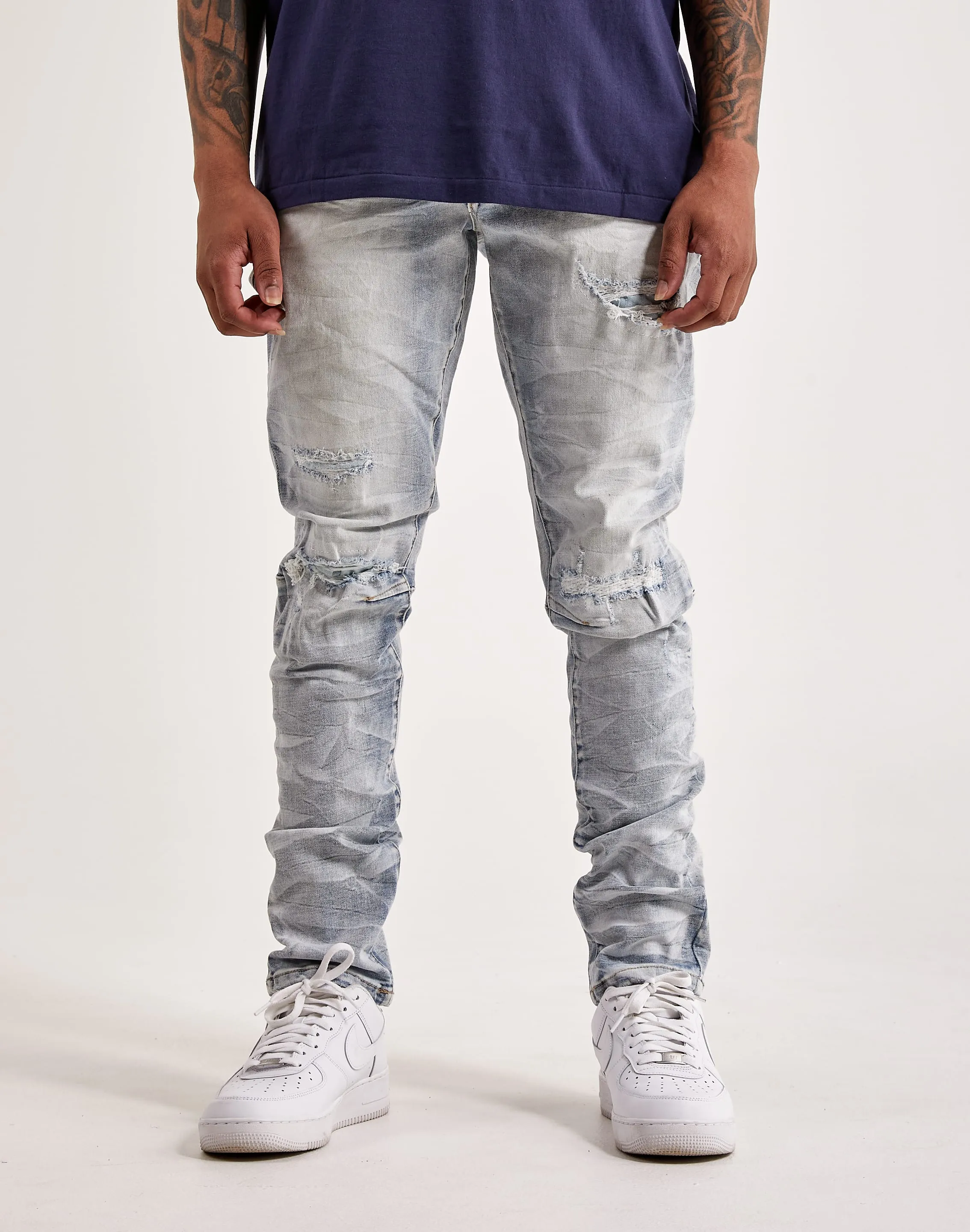 Smoke Rise  Lightning Basic Slim Tapered Jeans Vintage - inspired fashion Ethical fashion choices