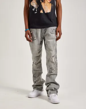 Smoke Rise Studded Flame Jeans Fashion sizes Clothing and accessories