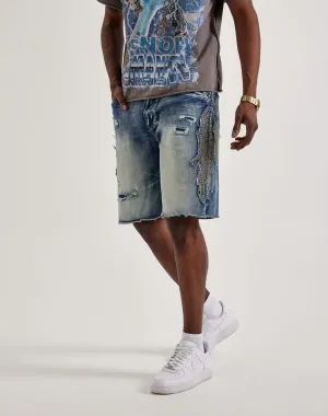 Smoke Rise Studded Patch Denim Shorts Fashion advice Recycled fashion materials