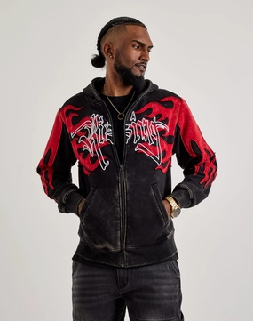 Smoke Rise Flame Full-Zip Fleece Hoodie Recycled fashion materials Fashion accessories