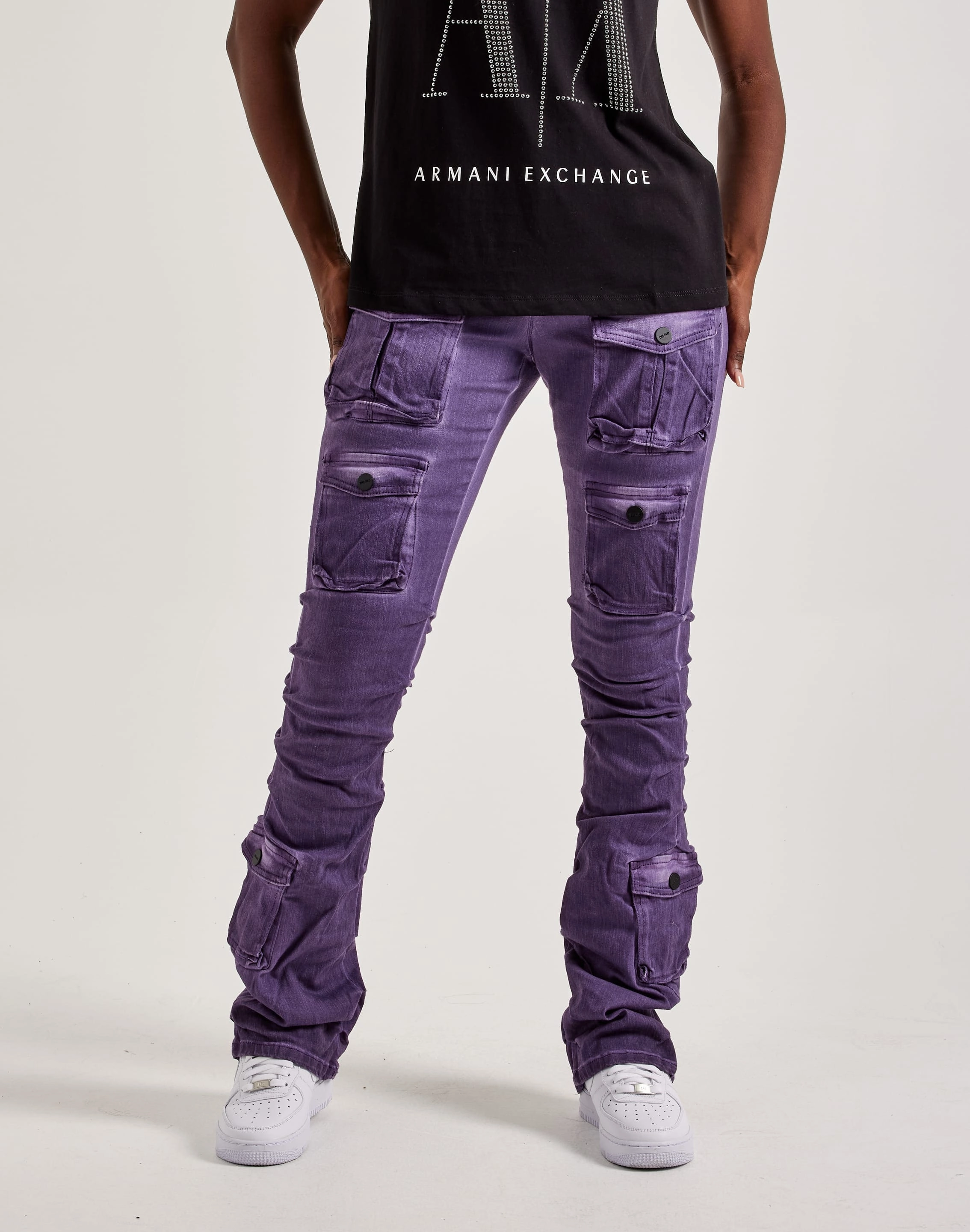 Smoke Rise High-Rise Stacked Cargo Pants Wool - sourced fashion Style statements