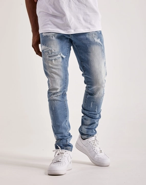 Smoke Rise Rip & Repair Jeans Street fashion Polyester - used fashion