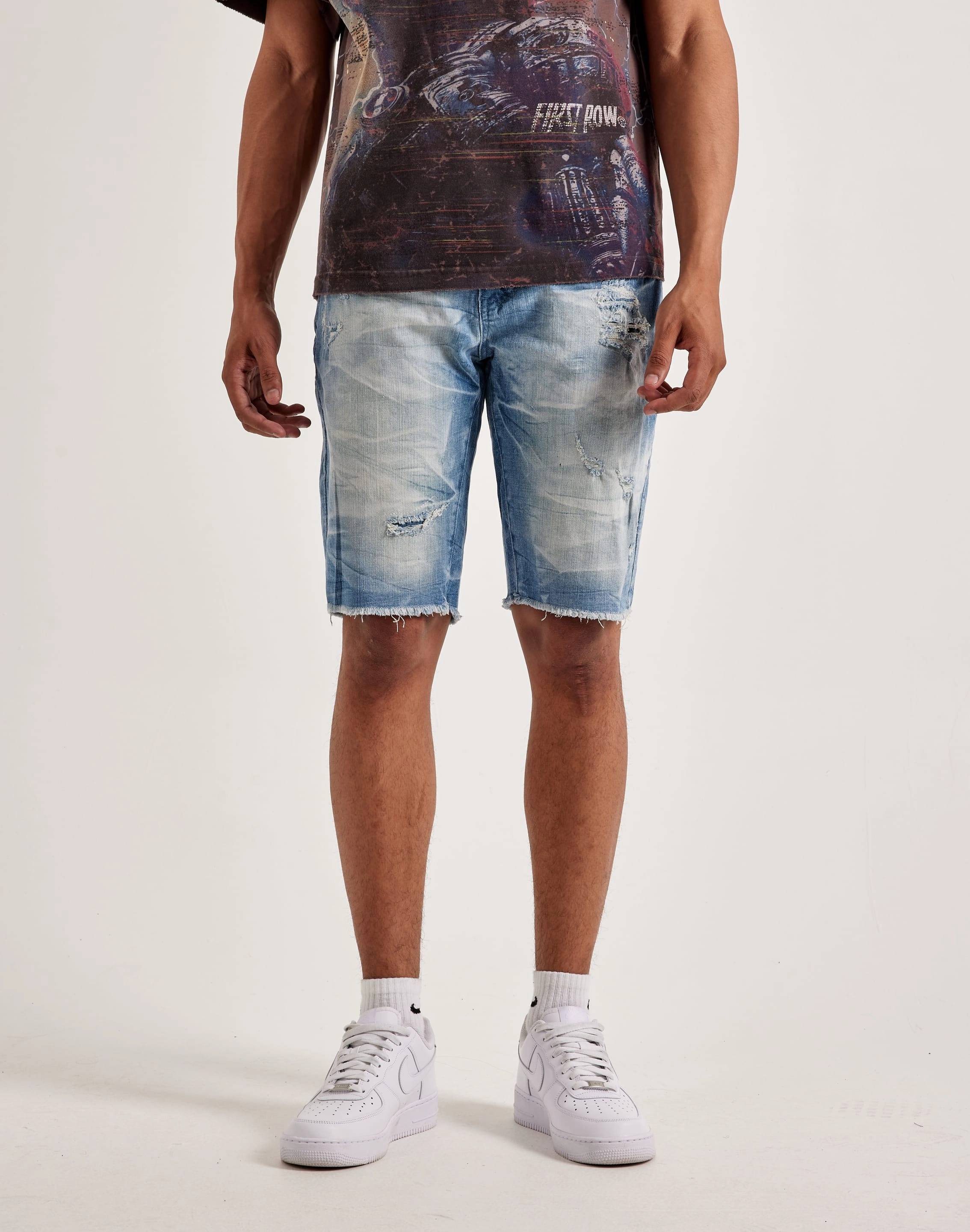 Smoke Rise Rip Off Shorts Polyester - used fashion Smart casual wear