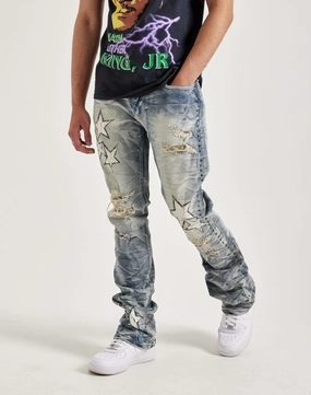 Smoke Rise Studded Star Stacked Flare Jeans Fashion forecasting New fashion arrivals