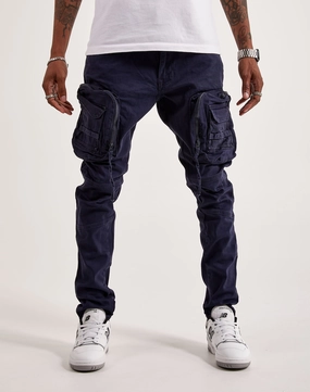 Smoke Rise Twill Slim Tapered Cargo Pants Spandex - incorporated fashion Bohemian style items