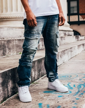 Smoke Rise Utility Cargo Jeans Military - inspired fashion Budget - friendly fashion