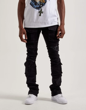 Smoke Rise Utility Pocket Stacked Flare Denim Jeans Fashion archives Clearance fashion