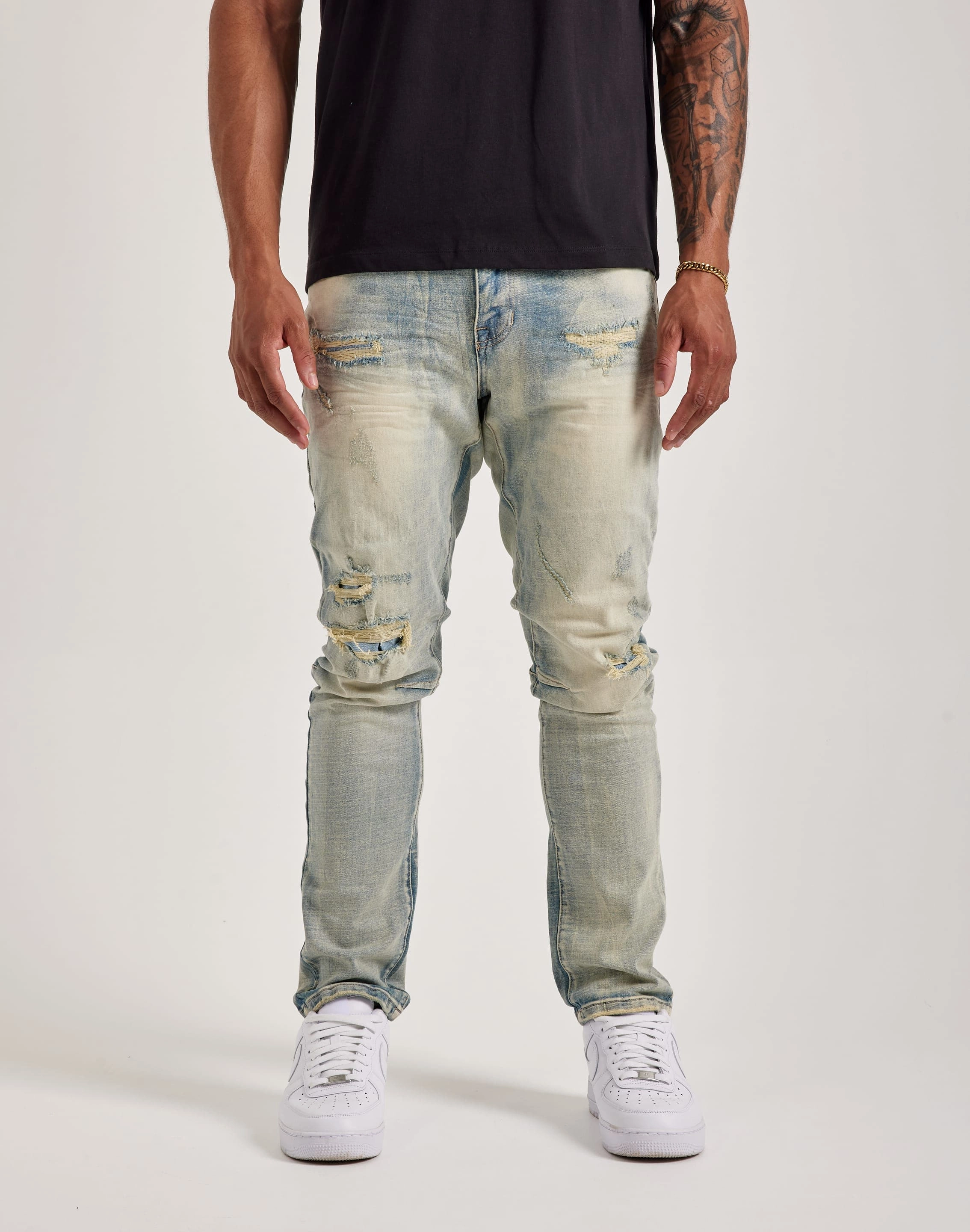 Smoke Rise Vintage Wash Slim Denim Jeans Fashion care (washing, ironing, etc.) Fashion rental