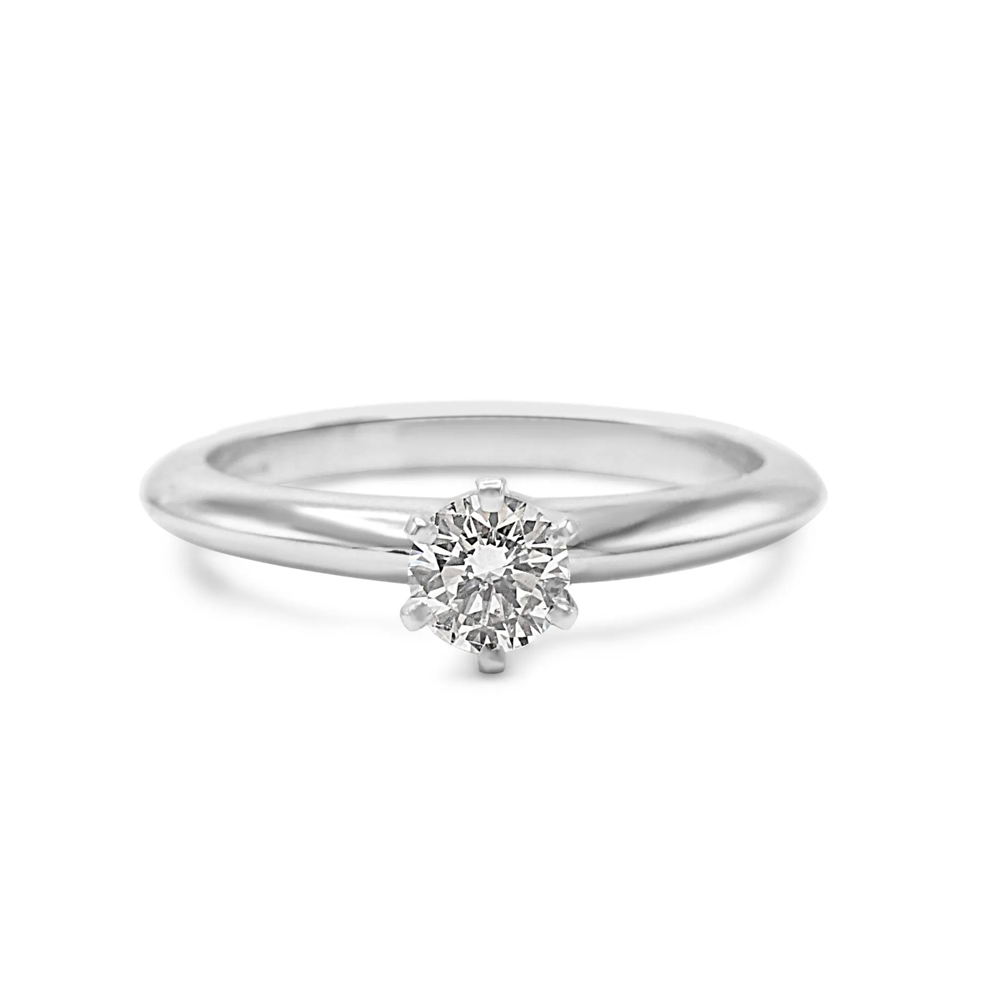 Solitaire Brilliant Cut Diamond Ring By Tiffany - Platinum