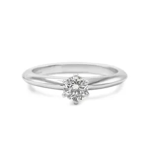 Solitaire Brilliant Cut Diamond Ring By Tiffany - Platinum